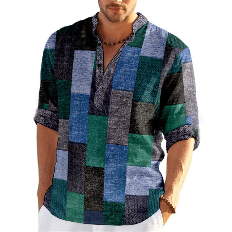 Linen Blouse Fashion Shirts For Summer Streetwear Spring Streetdress Korean Popular Clothes Male Men's Clothing  Hombre Casual