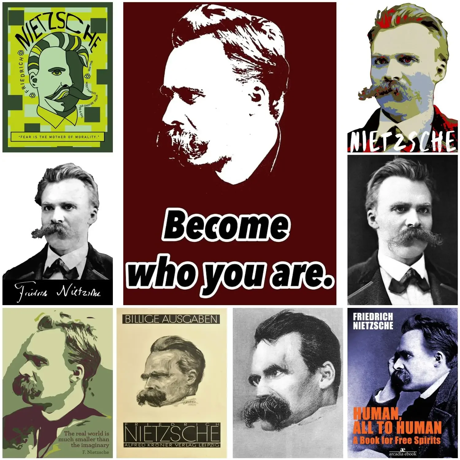 nietzsche Poster Prints Wall Art Canvas Painting Poster For Modern Family Living Room Home Decor