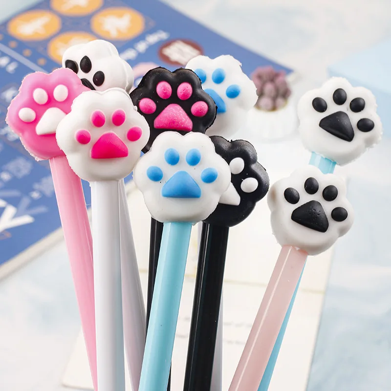 Wholesale Cute Claw Cat\'s Claw Gel Pen Children\'s Stationery Writing Pen Black Office Kawaii Office School Supplies