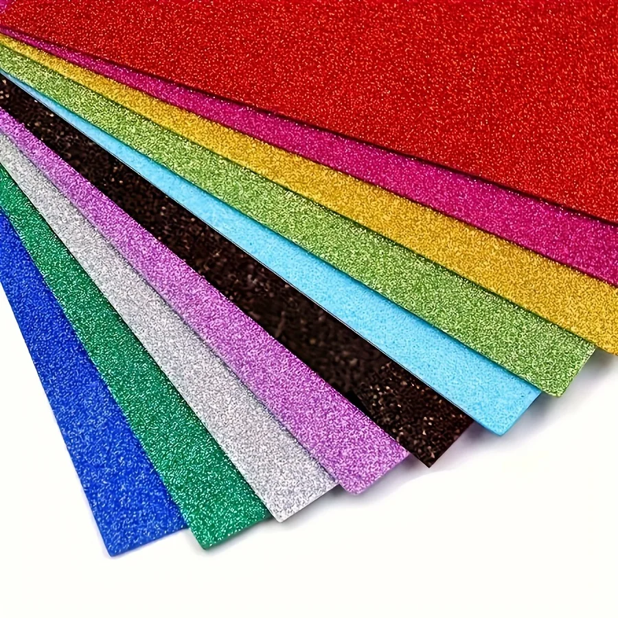 10 Vellen A4 Glitter Zelfklevend Papier & Diy Decoratief Papier, Geschenkverpakking Sticker, Bruiloft Decoratie Papier