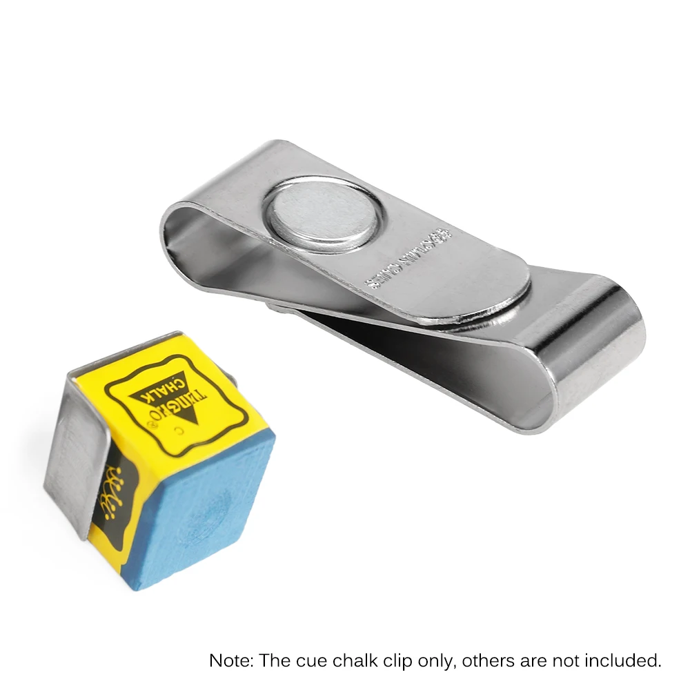 Clip Magnético para Tiza de Billar de Acero Inoxidable, Soporte para Tiza de Snooker, Soporte Magnético para Tiza de Billar con Clip