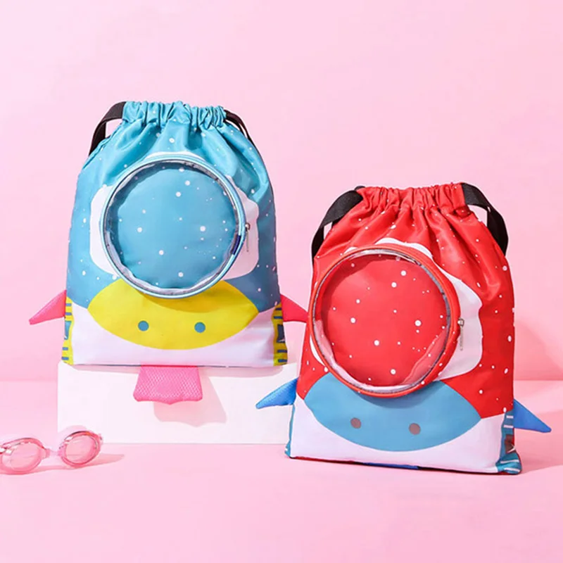 

Сумки для плавания с героями мультфильмов, рюкзак на шнурке, отдельный спортивный рюкзак для сухого и влажного спорта, портативная пляжная сумка на плечо, водонепроницаемый дорожный рюкзак