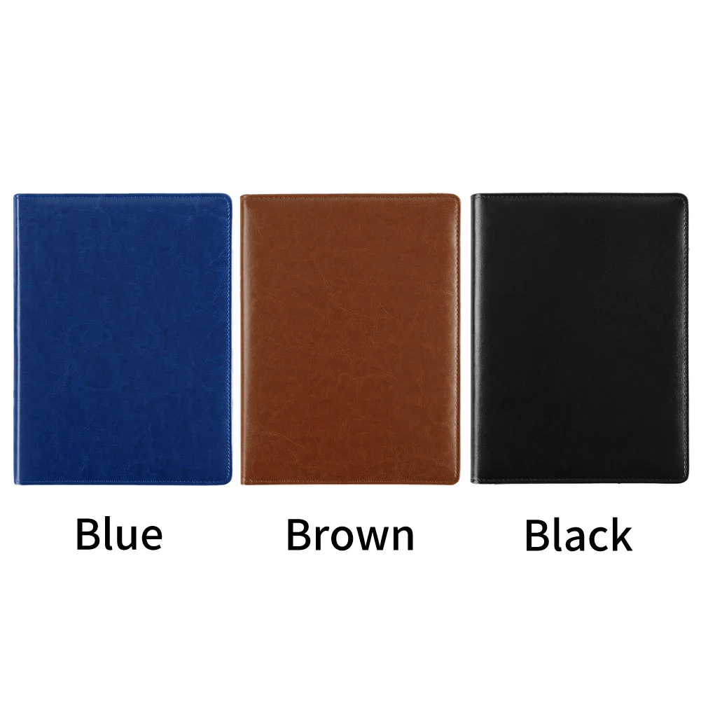 A5 Protective Business Stationery Storage File Folder Home School Flip Student Portable Document Bags Clip Board PU Leather