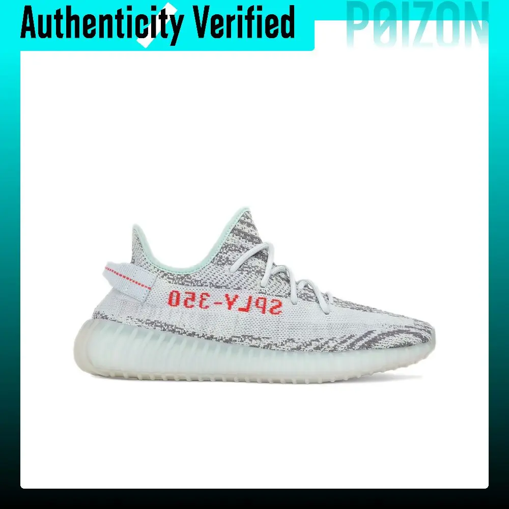 Adidas Originals Yeezy Boost 350 V2 Casual Shoes Unisex Low-top Ice Blue B37571-2017 view 3