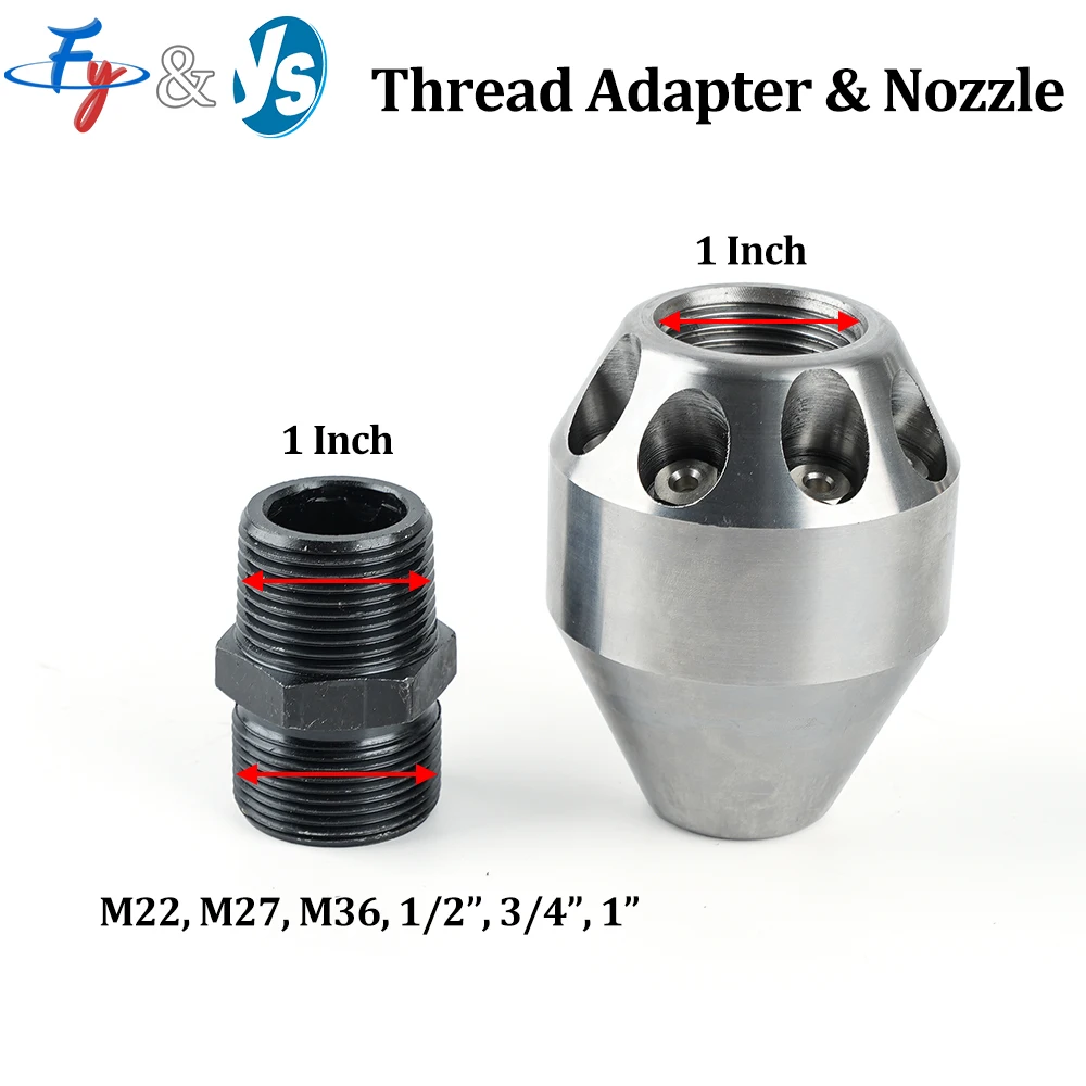 3/4 Inch 1 Inch M36 High Pressure Pipeline Dredging Nozzle Sewer Cleaning Nozzle For Washing Machine Mine Flushing