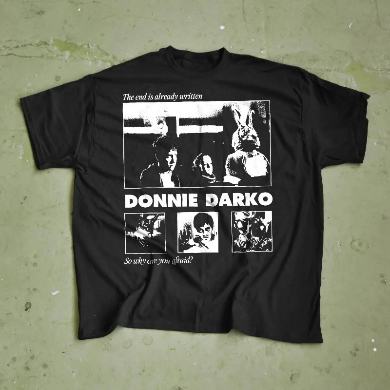 Camiseta Donnie Darko Frank the Rabbit Cult Movie Tee, camiseta unissex de algodão solta e respirável para o verão