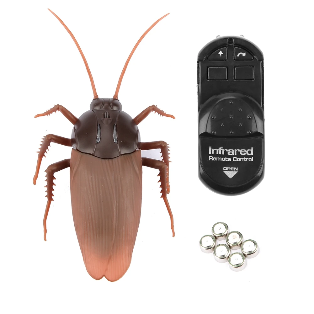 Infrared Remote Control Fake Cockroache Toy Animal Insects Scary Funny Trick Bugs for Kids