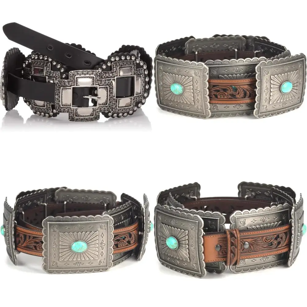 

Large Women's Cross Concho Belt with Distinctive Style for Fashionable Western Wear