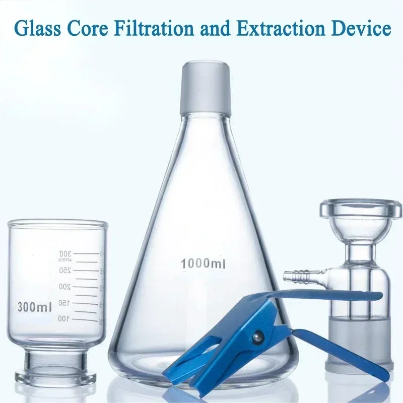 Lab Glass Sand Core Liquid Solvent Filter Unit Device Vacuum Filtration Apparatus Receive Flask 250ml 500ml 1000ml