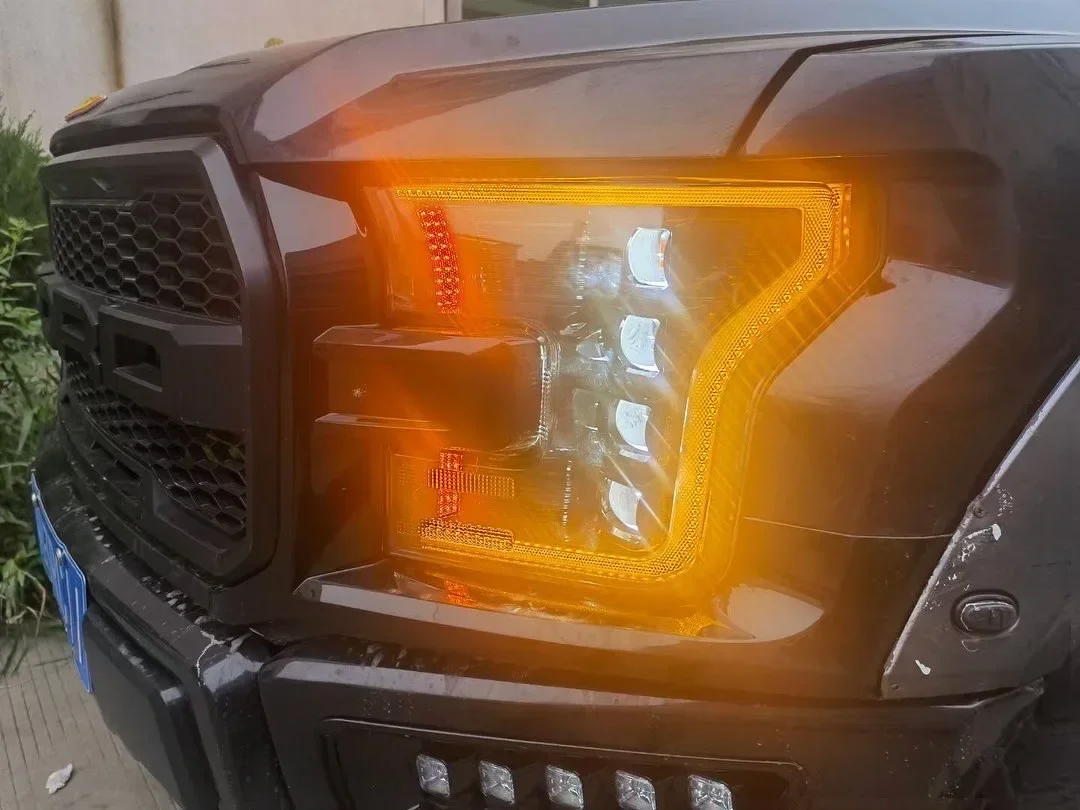 Off-Road Full LED Headlight Front Lights for Ford F150 F-150 Raptor 2015 2016 2017 Turn Signal Daytime Running Lights Headlamp