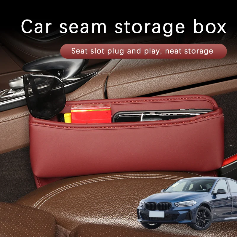 

Leather Car Seat Gap Organizer Multifunction Console Storage Box Car Interior Storage Pocket For BMW 1 Series F20 F21 F40 F52