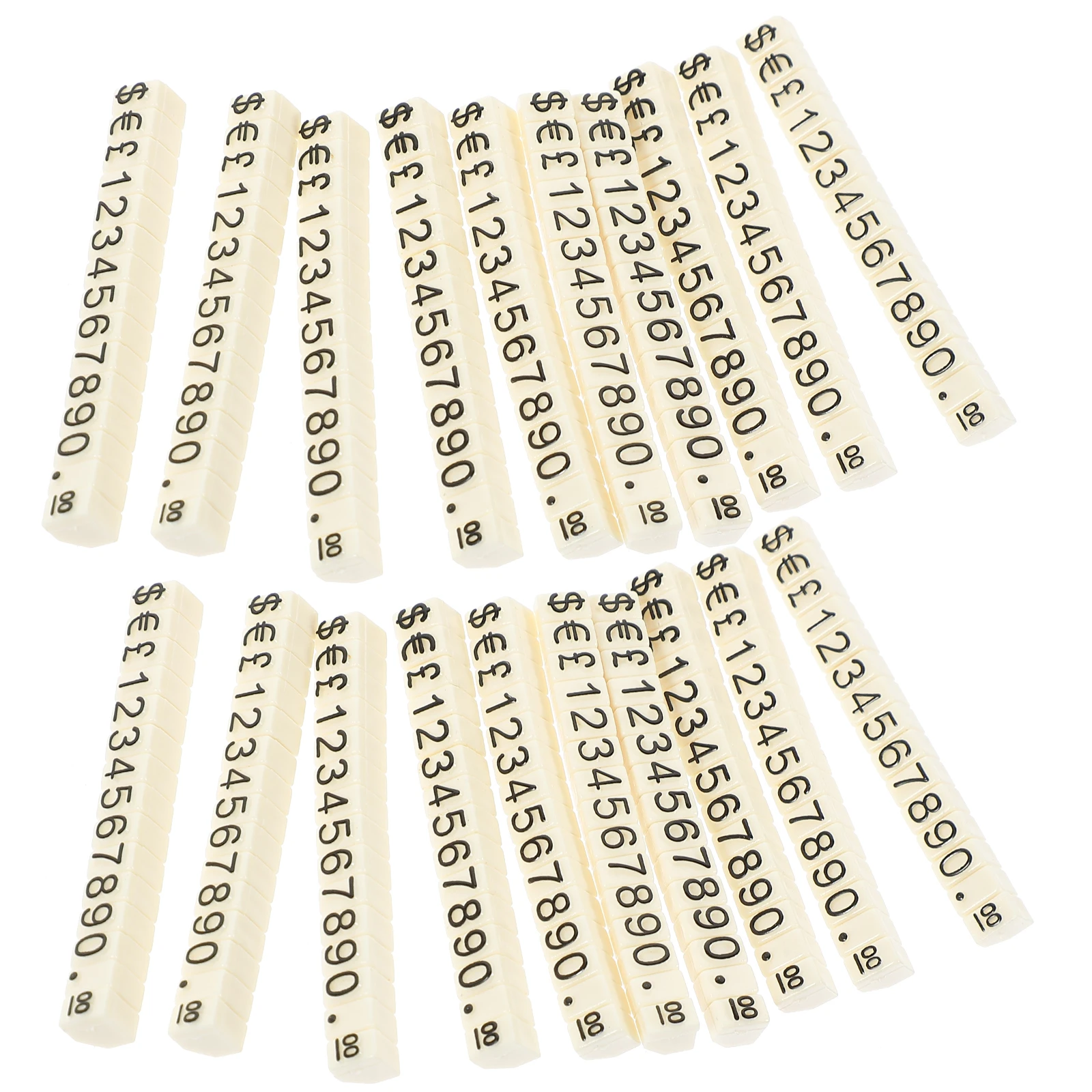20 Pcs Price Tags Display Cube Sticker Label Stand Jewelry Tags Lightweight Aluminum Alloy Price Display Blocks Folder