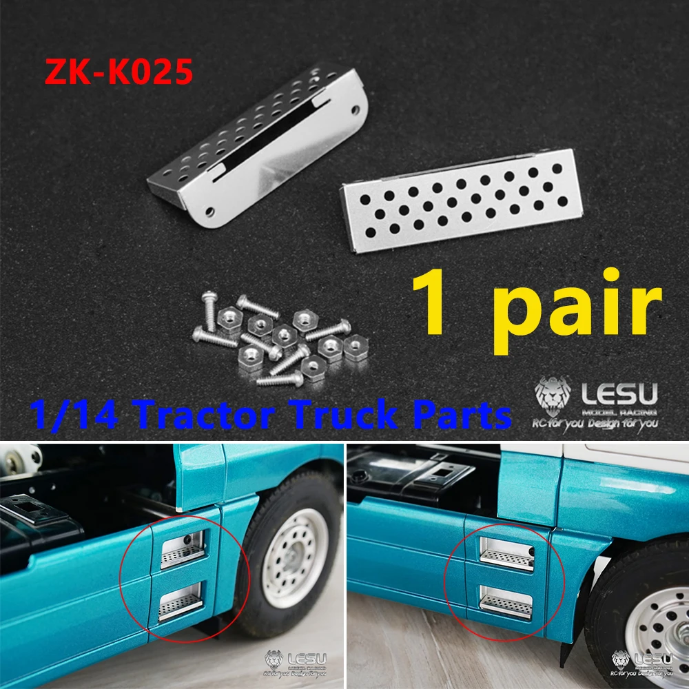 

1 pair of LESU Metal side skirts and footboards ZK-K025 for Tamiya R470 R620 770S 1/14 RC tractor truck model toy upgrade parts