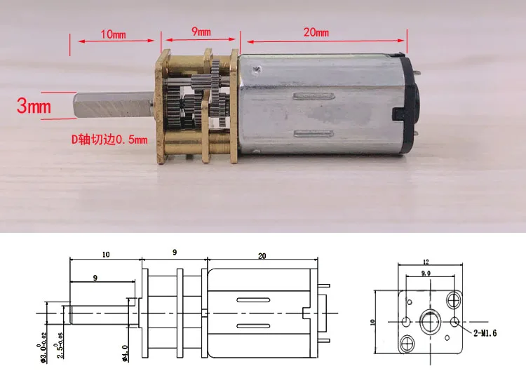 GA12-N30 DC 3V 6V 12V D3*10 Micro Metal Gear Wheel Low Speed Smart Lock Motor 15 30 50 60RPM 100RPM 200RPM 300RPM 500RPM 1000RPM