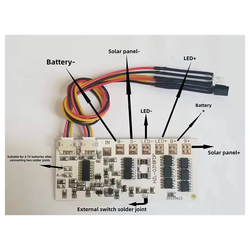 EYFL-Solar Street Lamp With Remote Control 12A 3.2V 3.7V Controller For Enhanced Outdoor Lighting
