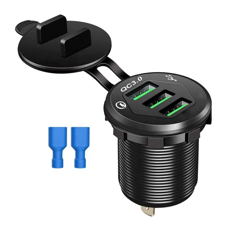 

3 Usb ports12V/24V 36W QC3.0 USB Fast Charge Socket