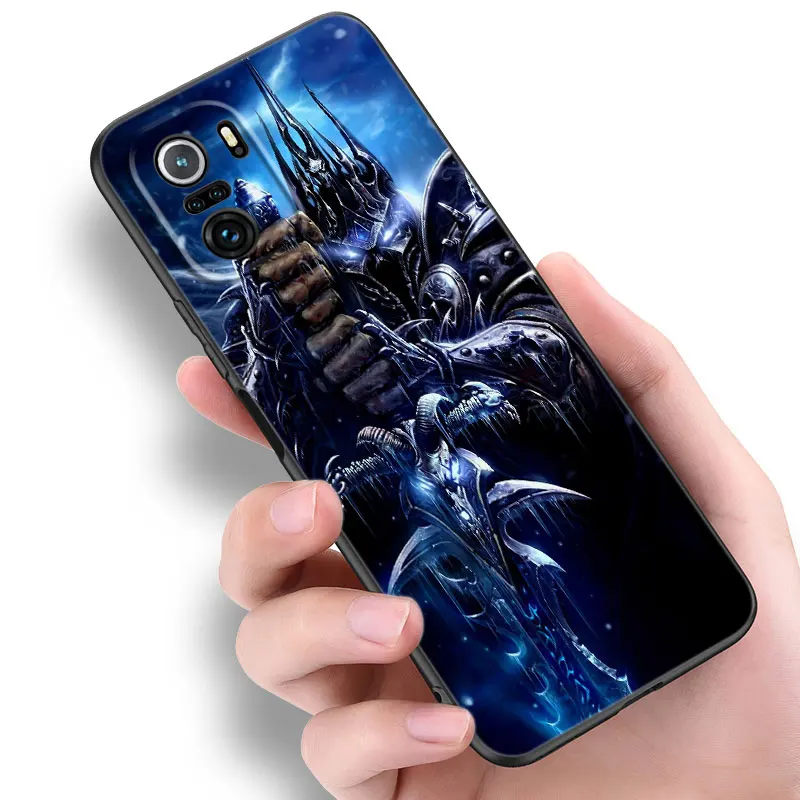 The World of Warcraft Black Silicone Phone Case For Xiaomi POCO X3 X4 NFC F5 M3 M4 M6 X5 X6 Pro F3 F4 GT 5G C55 C65 M5