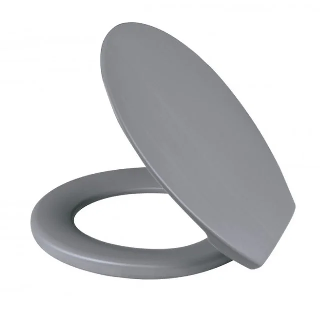 SANITARY SEAT OVAL SOFT GRAY CLEAR METASUL