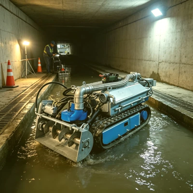Industrial Desilting Robot Underwater Crawler Dredge Pump For Factory Sedimentation Tank Sludge Removal Cleaning Customized