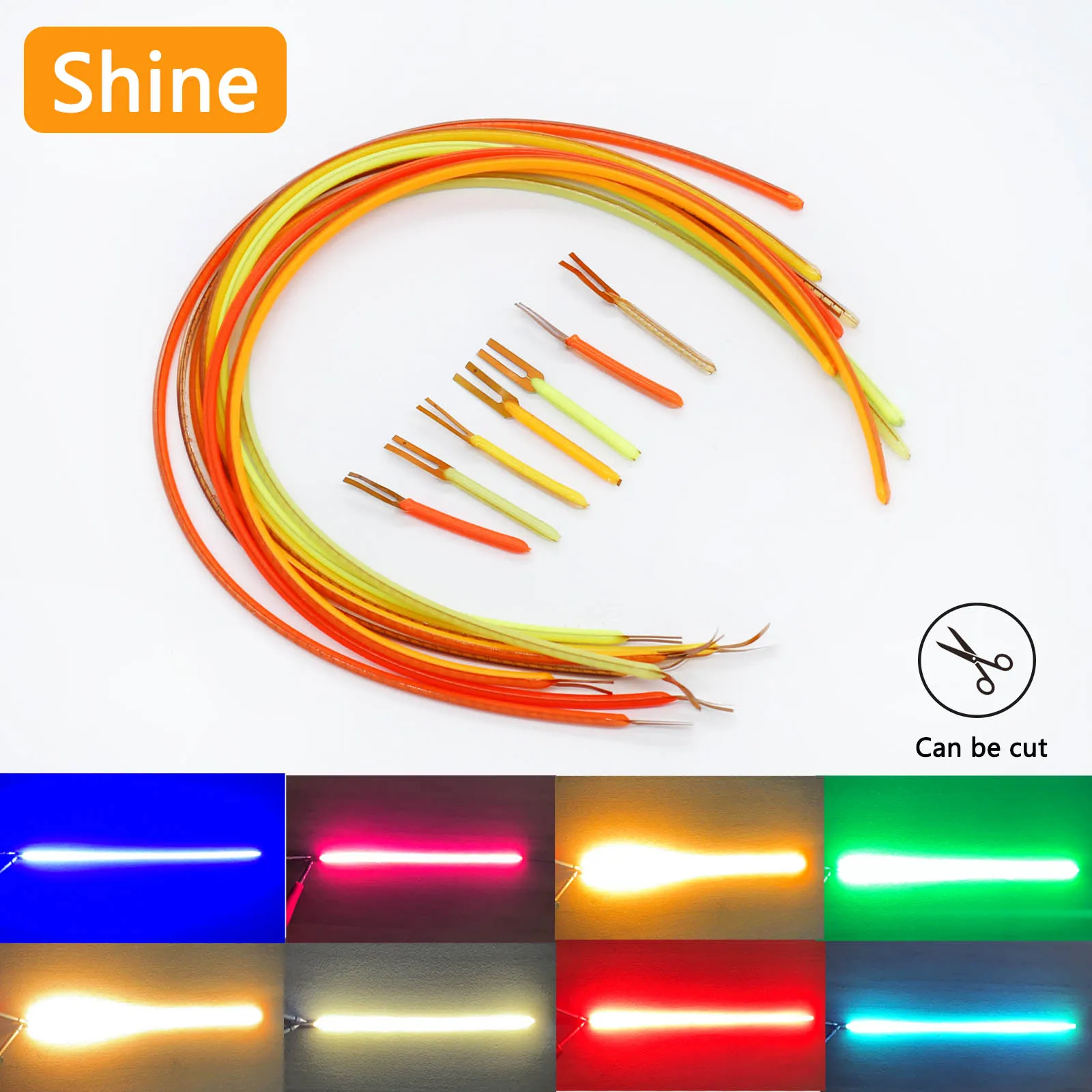 3V Same Polarity Can Cut Filament 25/65/80/110/128/190/255/300/352mm Flexible Soft Filament Luminous Atmosphere Lamp Parts