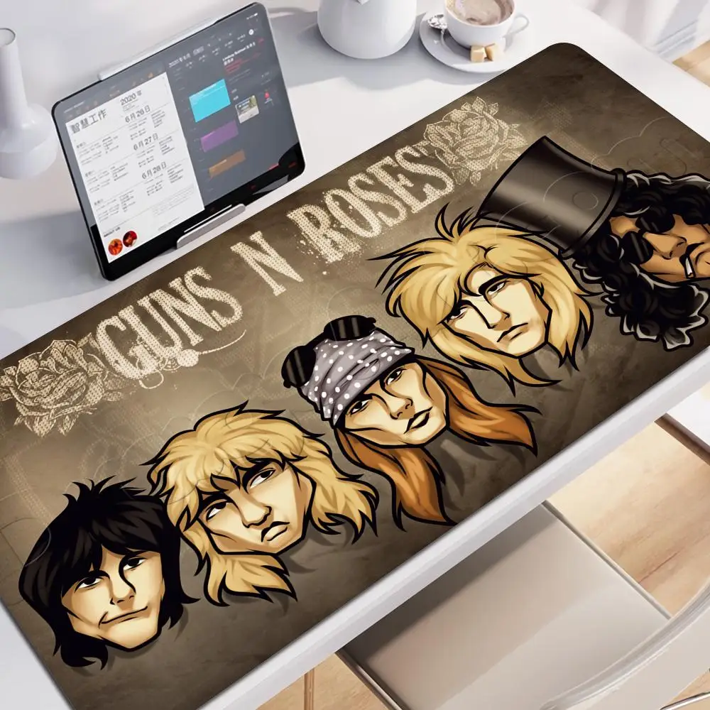 Music Band G-Guns N Roses Rock Mouse Pad Non-slip Thickened MousePad Student Gaming Cushion Large Writing Lockedge Office