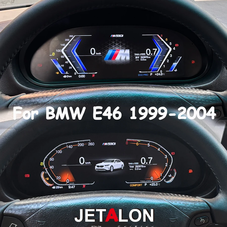 10.25inch Digital Instrument Cluster Display  For BMW E46 M3 X5 1998-2004 Speedometer Upgrade Dashboard Panel Virtual Cockpit