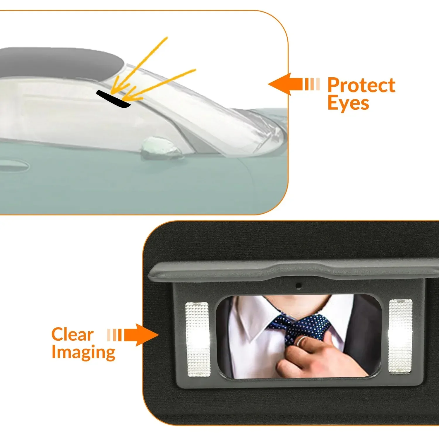 For Chevy Corvette C5 1997-2004 Sunvisors With Vanity Mirror Pair With Front Sunshade Panel Car Sun Visors 10442033 10442034 5