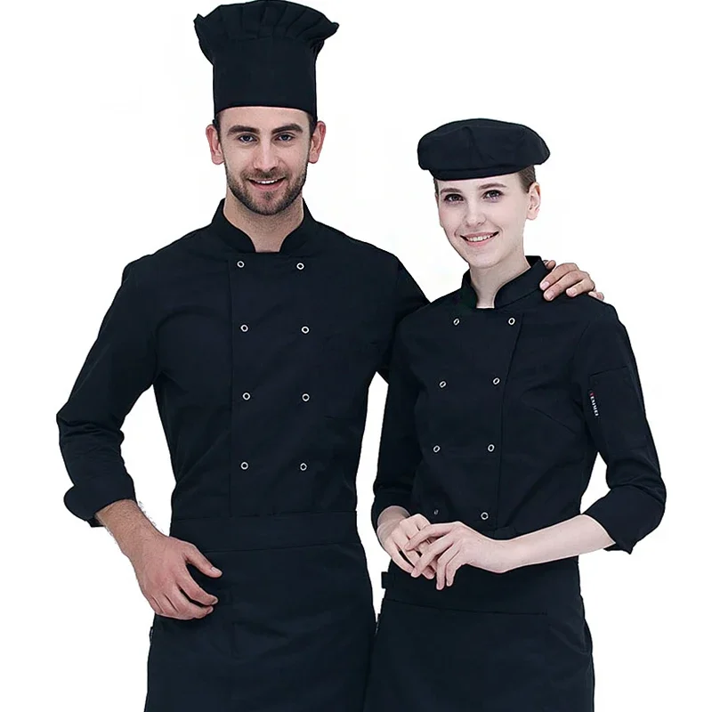 Women Professional Chef Jacket Hotel Kitchen Uniform Bakery Cooking Shirt Restaurant Cook Coat Cafe Waiter Work Clothes