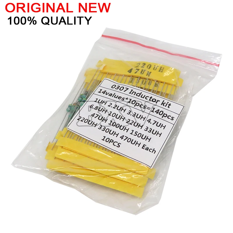 14ValuesX10PCS=140PCS 0307 1UH To 470UH Inductor  Color Ring Inductor Assorted Kit in the stock