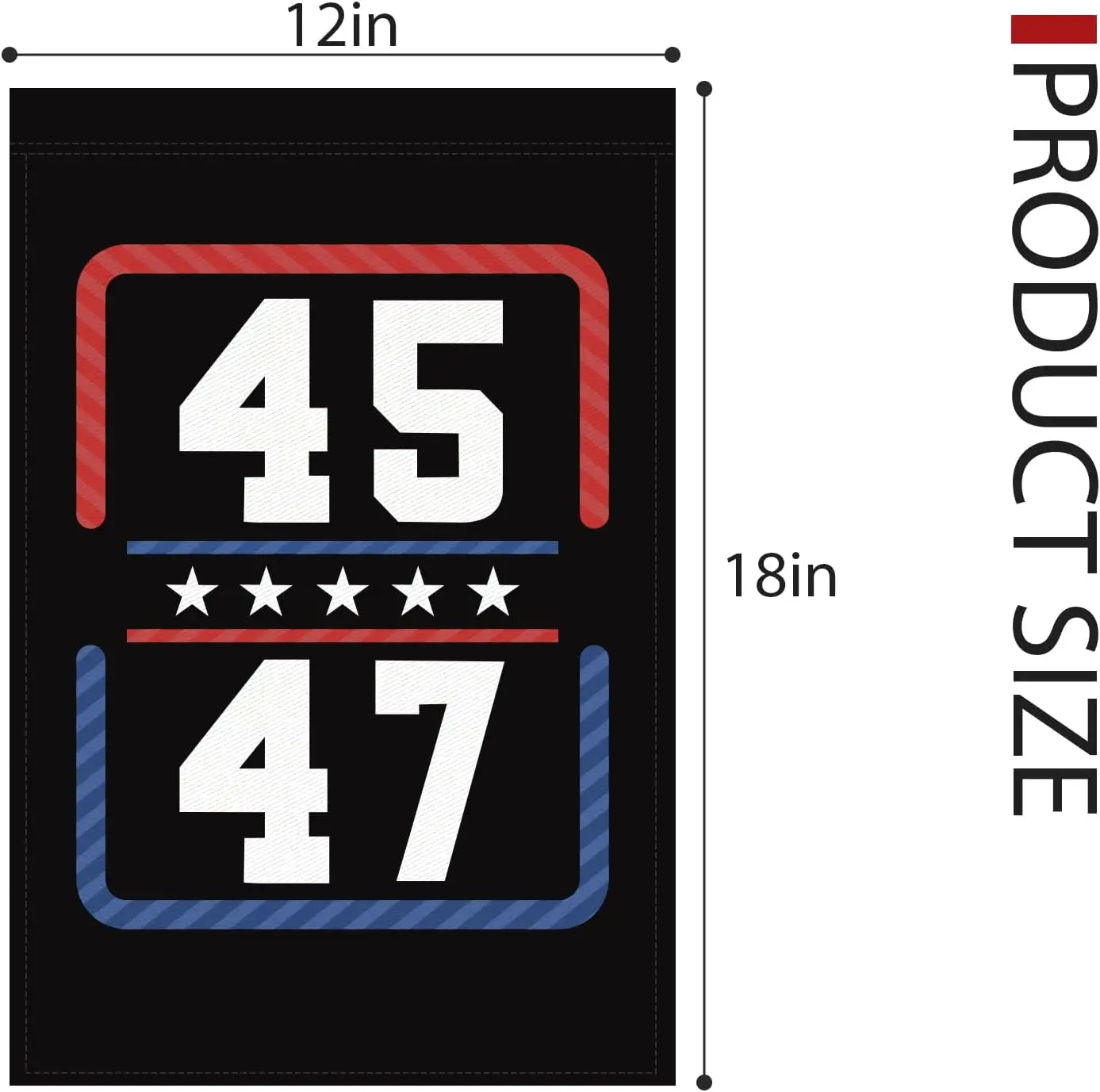 2024 Trump Garden Flag 45 47 President Garden Flag 47th Potus Garden Flag Donald Flag 12x18in Yard Decoration Outdoor Flag Polye