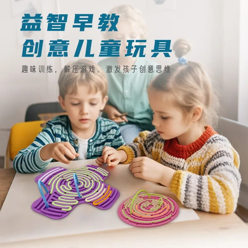 New Silicone Sensory Activity Board for Kid Busy Board Motor Skills Montessori Toy Relaxing Stress Colored Toy Gift Boy Girls