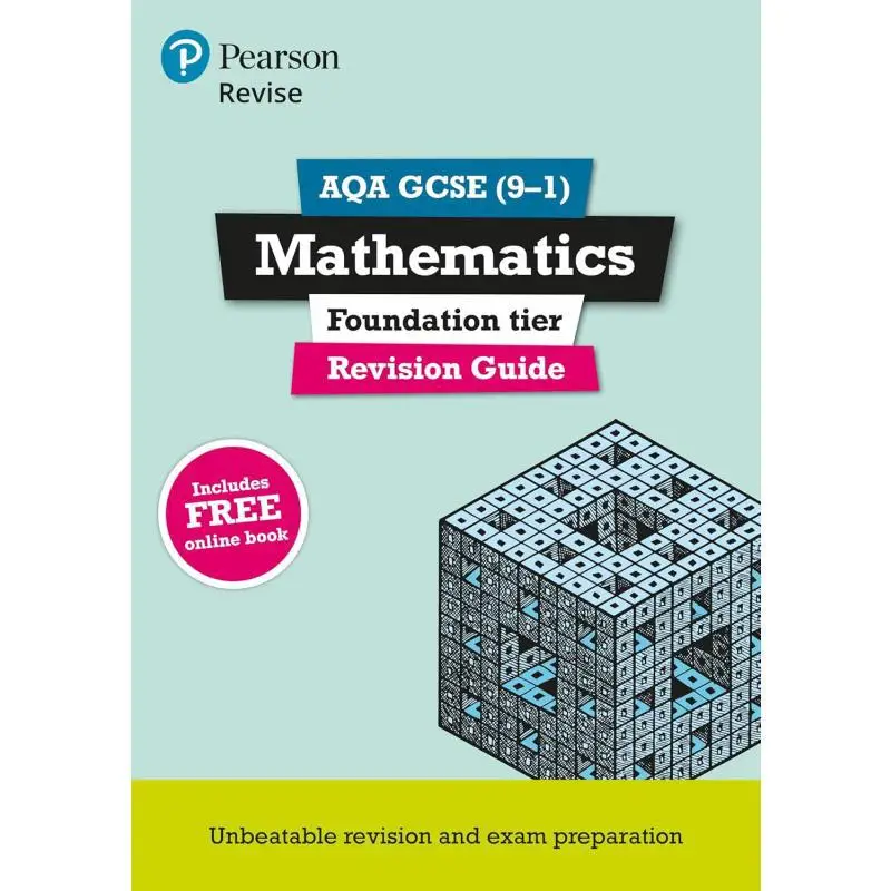 

Pearson REVISE AQA GCSE Maths Foundation Revision Guide Incl Online Revision Quiz and Videos для экзаменов 2025 и 2026 гг.