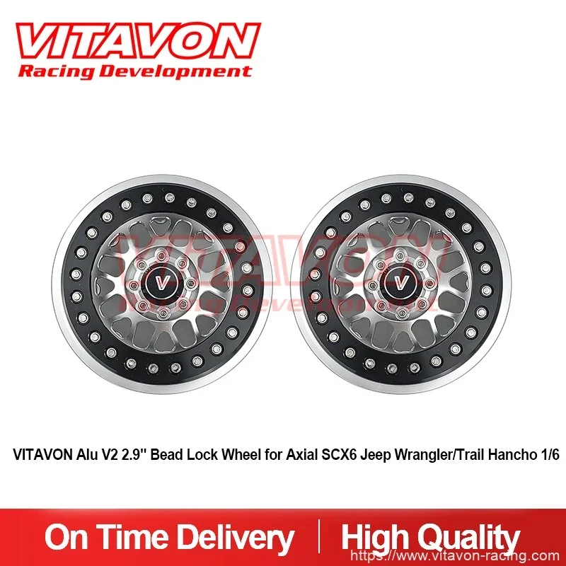 

VITAVON V2 Alu 2.9" Bead Lock Wheel for Axial SCX6 Jeep Wrangler/Train Hancho 1/6