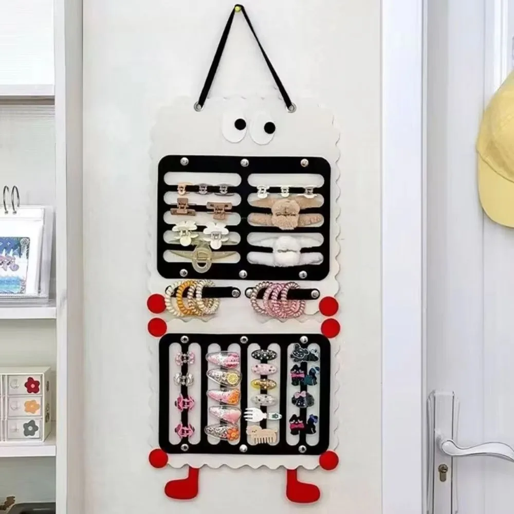 

Cartoon Felt Hair Clip Storage Bag Detachable Wall-mounted Hairpin Felt Display Rack Large Capacity Multipurpose