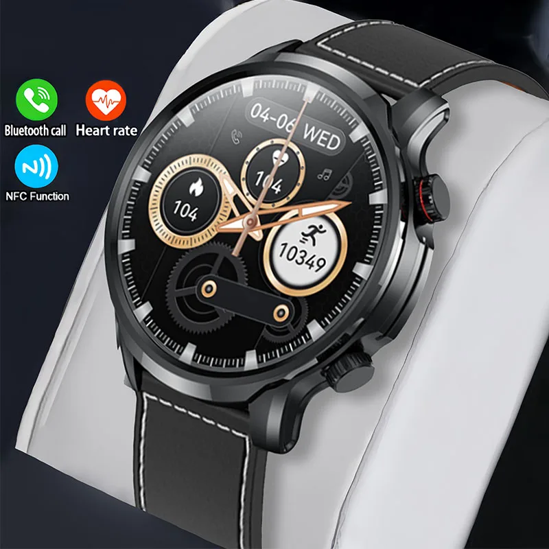 Men's New 500MAH large Capacity battery Magnetic wire Charging, 1.95-inch TFT screen Resolution 412X412 Smart call Watch ﻿