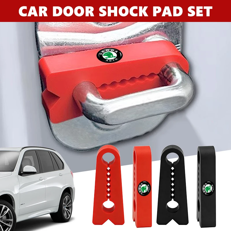 For Skoda Car Door Lock Damper Buffer Deadener Seal Shock-Absorbing Noise Reducer Octavia Superb RAPID FABIA KAMIQ KAROQ KODIAQ