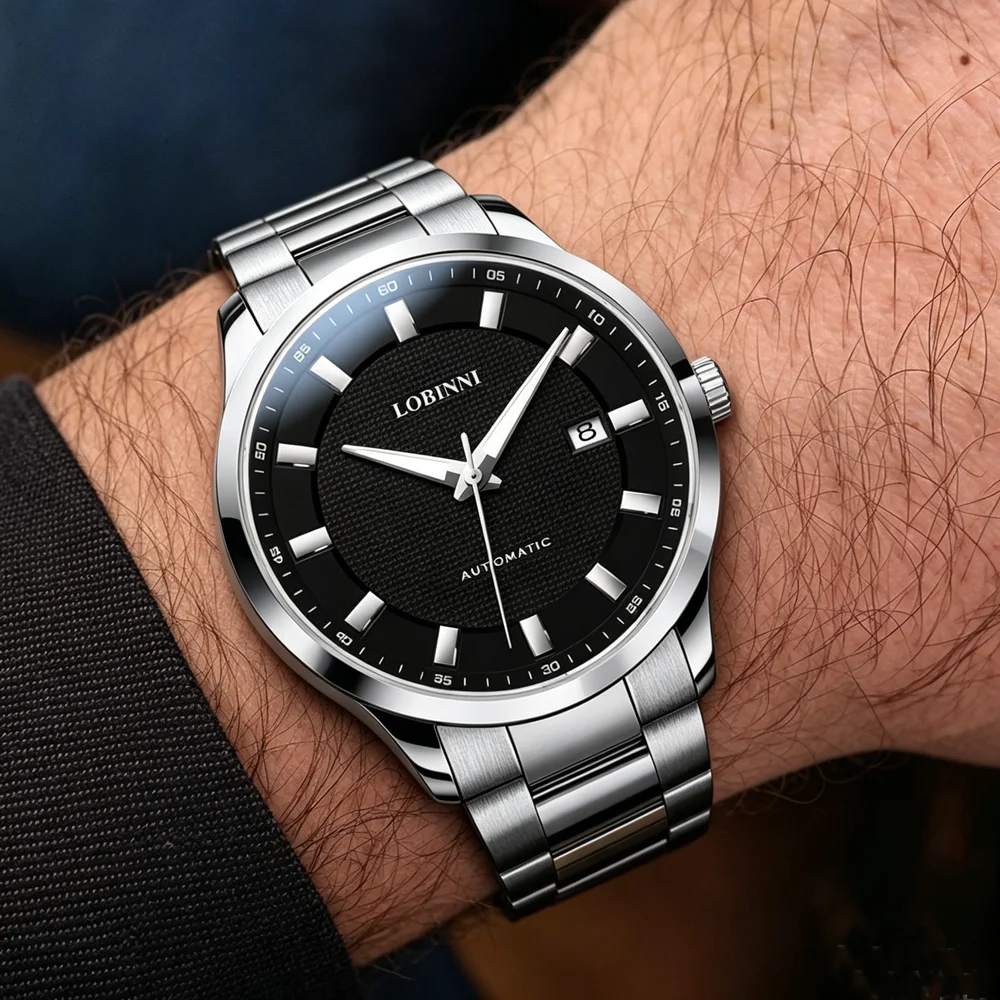 Luxury Brand LOBINNI Japan Import NH35A SII Automatic Mechanical Men's Watches Switzerland Sapphire Waterproof Auto Date L9011