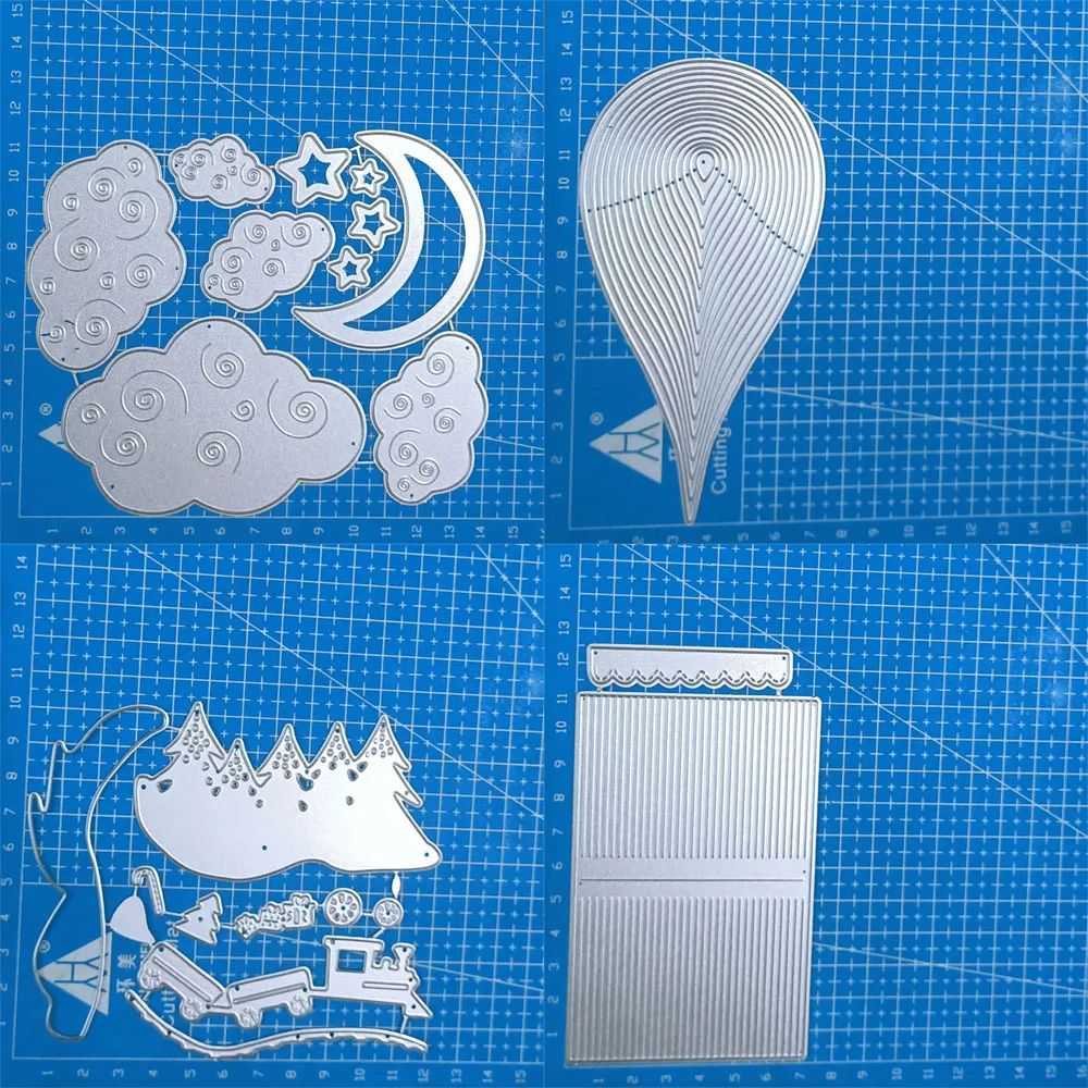 Wolke Quasten Weihnachten Zug Metall Stanzformen Schnittform Dekoration Scrapbook Papier Handwerk Messer Form Klinge Punch Schablonen