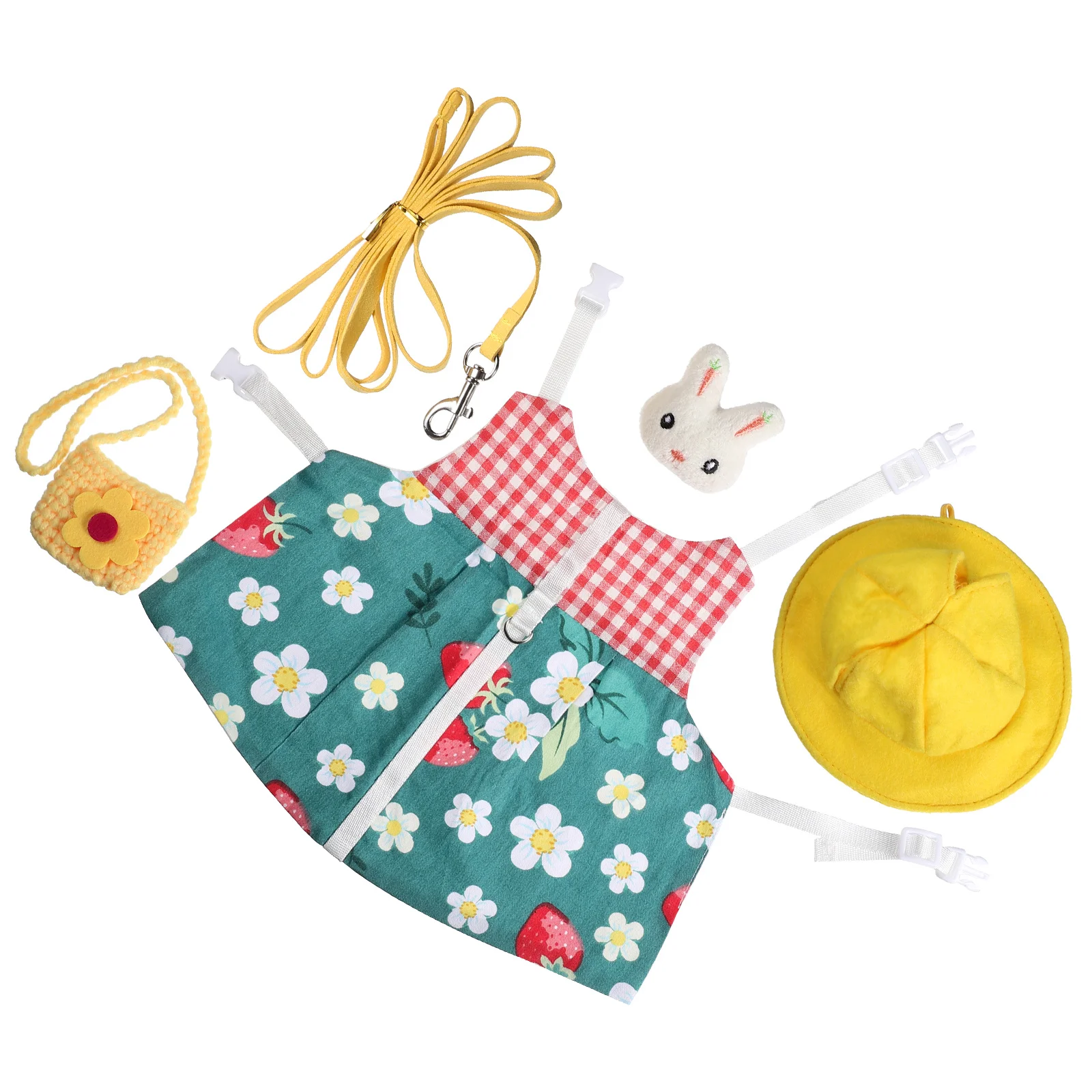 

1Set Rabbit Anti-Escape Leash Set Outdoor Walking Gear Bunny Harness Durable Traction Rope for Small Pets Rabbit Clothes