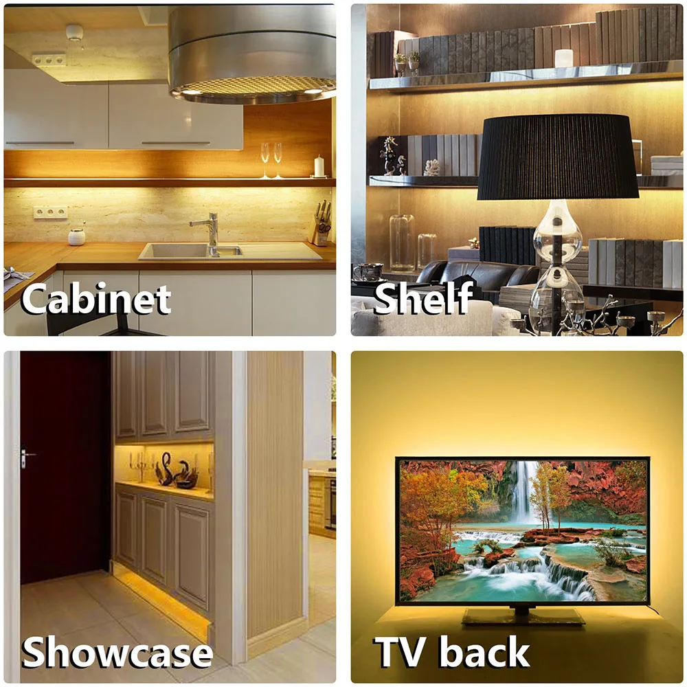 WD301C 5V USB LED Strip Lights 2835 Tape Diode LED Neon Night Light With Switch for Room TV