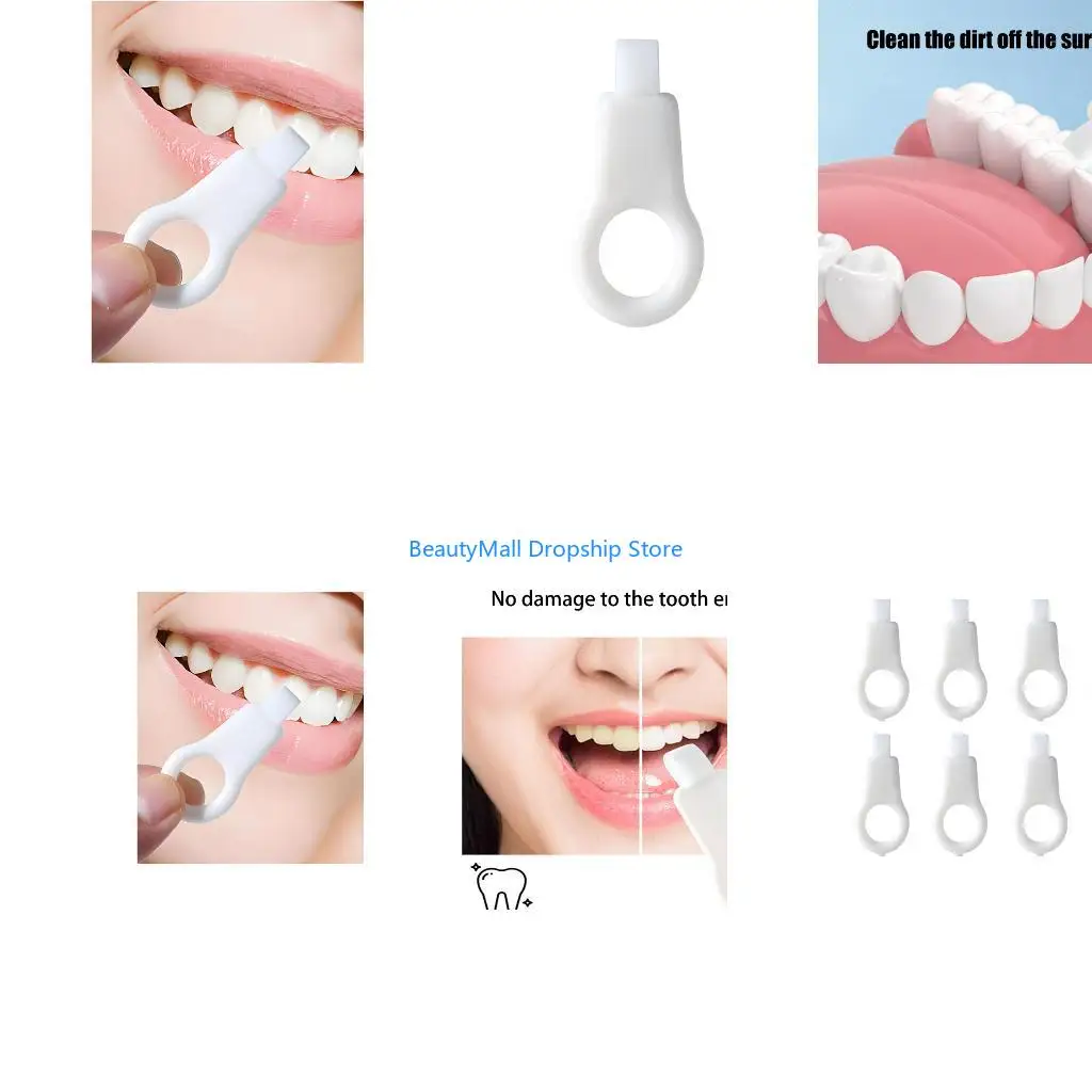 40JD Sponge Tooth Scrubbers Effective Tartar Remover Sponge Toothbrush Tooth Cleaners Orals Care for Sensitive Gums 8Pcs