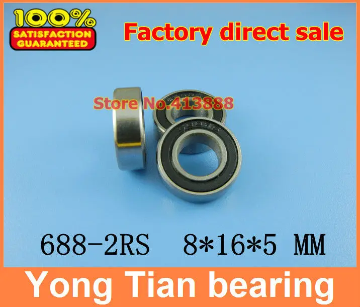 

NBZH sale price 500pcs SUS440C stainless steel bearings (Rubber seal cover) S688-2RS 8*16*5 mm ABEC-1 Z1