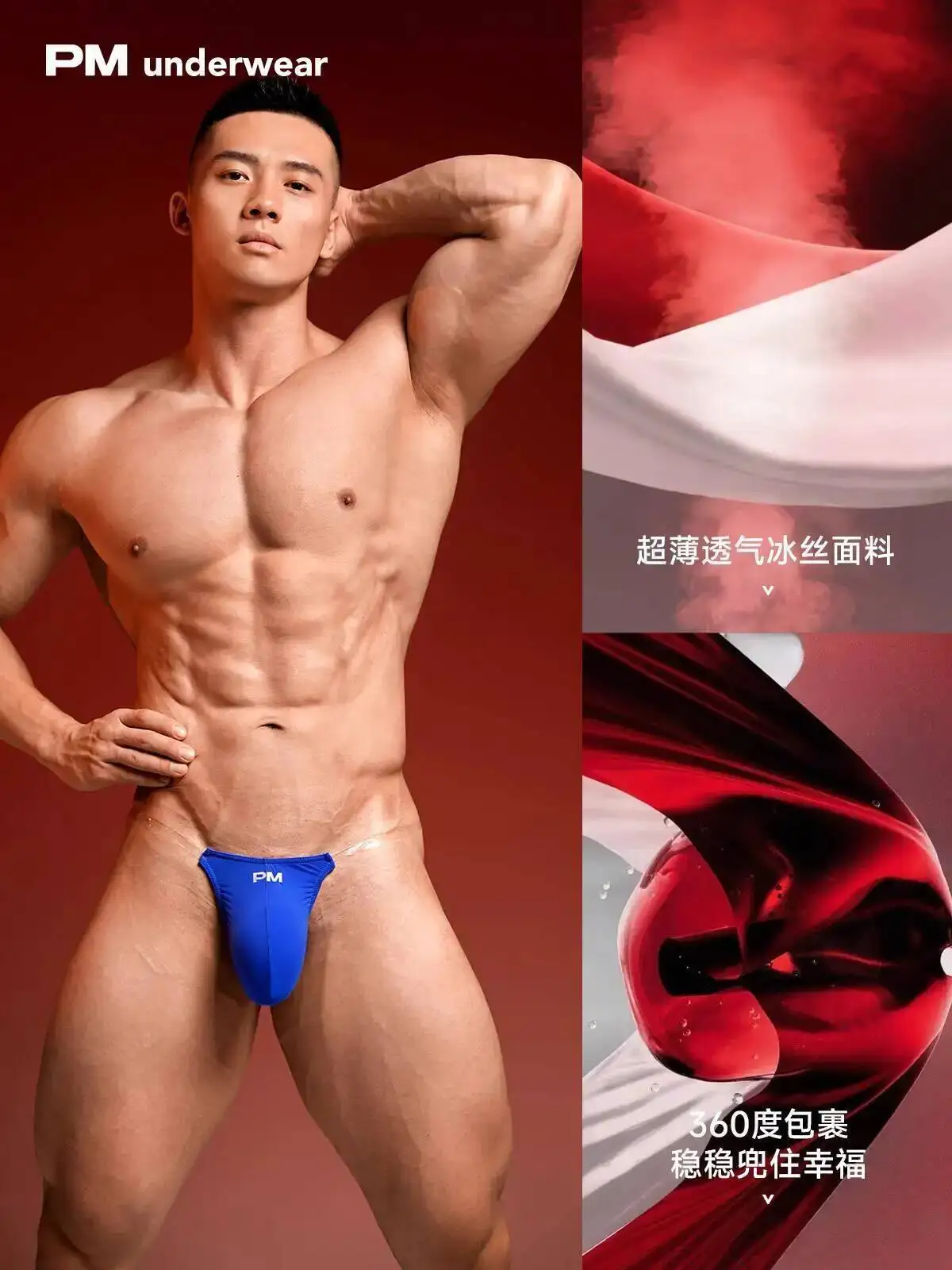 No Gift Box Glossy Ice Silk Men G string Lingerie Panties Plus Size Underwear Sexy Briefs