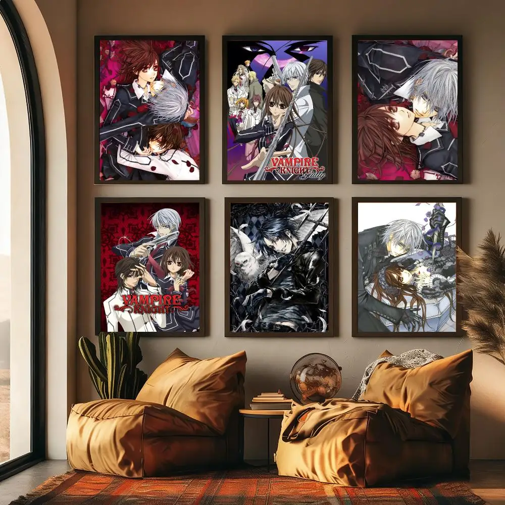 Vampire Knight Poster Sticky Wall Art Printing Waterproof Home Living Bed Room Aesthetic Decor