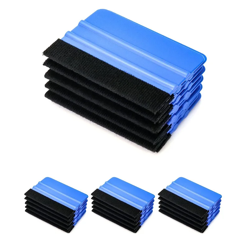 20 Stuks Auto Lijm Vinyl Zuigmond Tool Vilt Rand Schraper 4 Inch Wrap Spatel Bubble Verwijderen Venster Tint Wikkelen tool