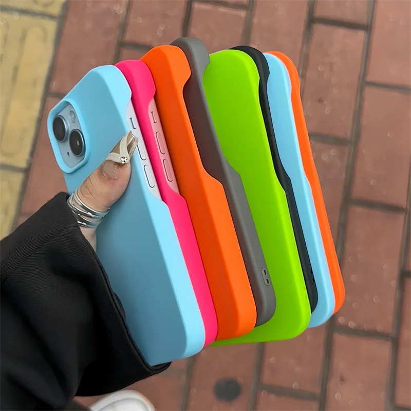 Capa de telefone macia ultrafina doce fosca para iphone 17 11 12 13 16 15 pro max 17 plus silicone à prova de choque capa traseira