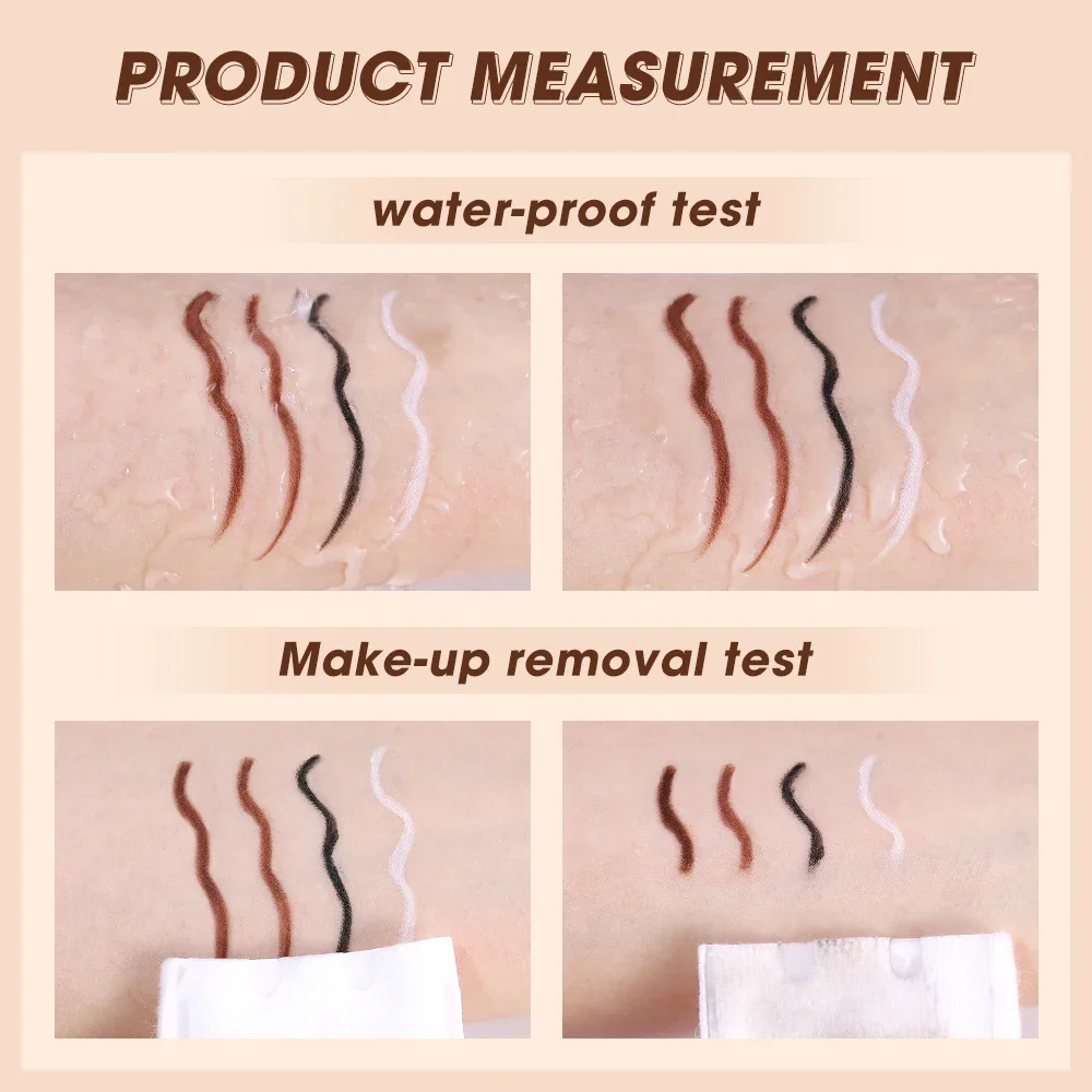 O.TWO.O 1,0 mm feiner Eyeliner-Gelstift, 4 beliebte Farben, glatter, wasserfester Eyeliner-Stift, leicht zu zeichnen, langlebige Augenkosmetik
