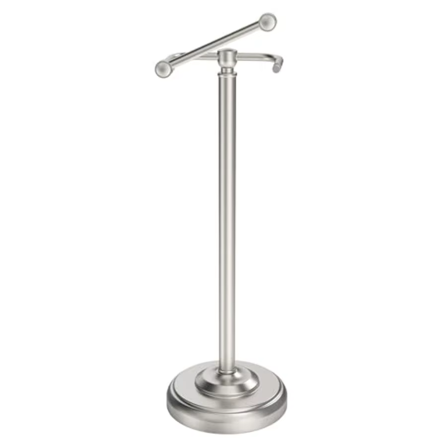 

Toilet Paper Holder Stand, Toilet Paper Holder Free Standing, Post Pivoting Design and Stable Weighted Base SUS304 Stainless St