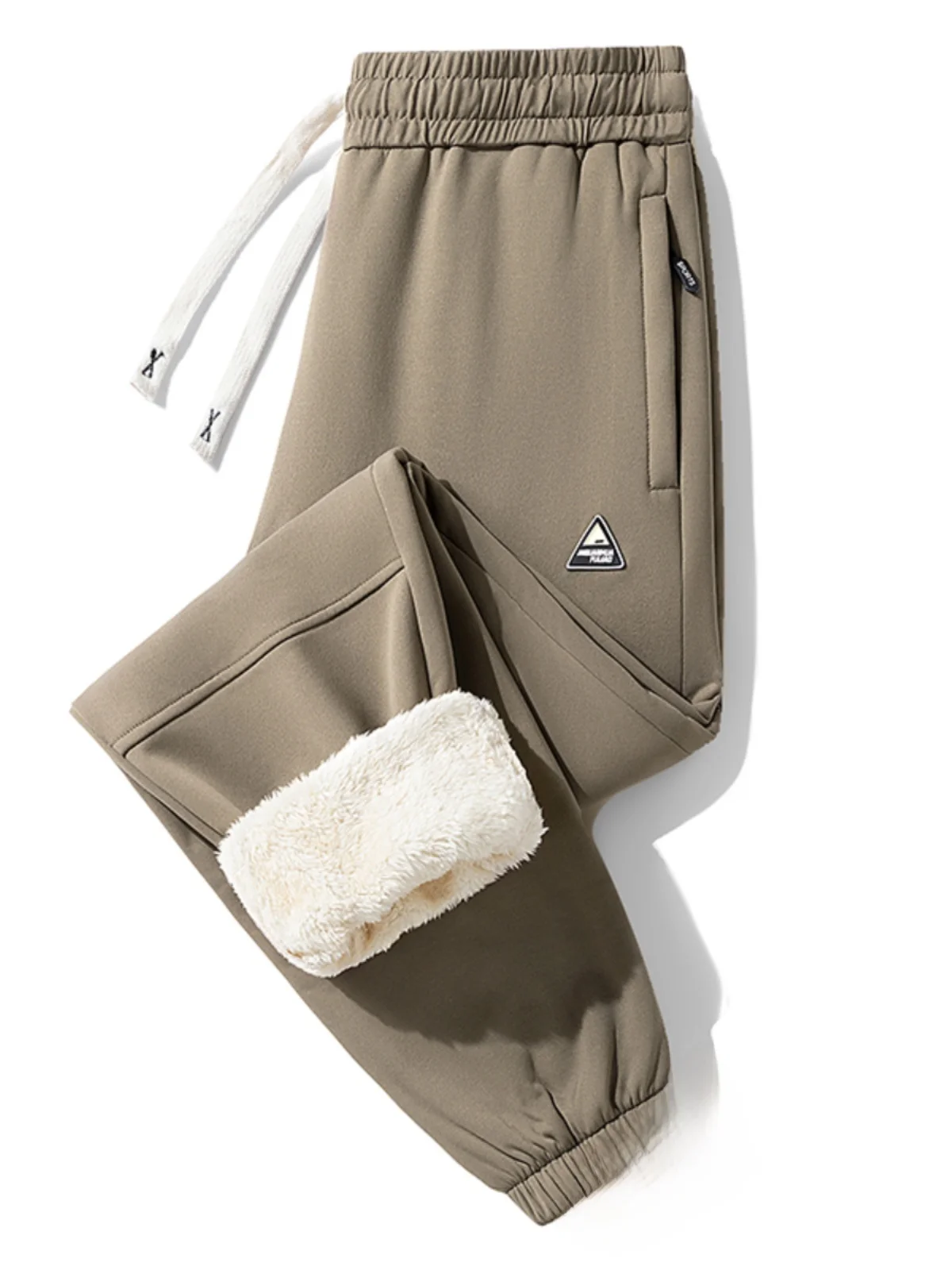 

Men's Fce Lined Casual Sports Pants Thiened Winter Straight Leg Loose Fit Autumn Winter Urban Faion