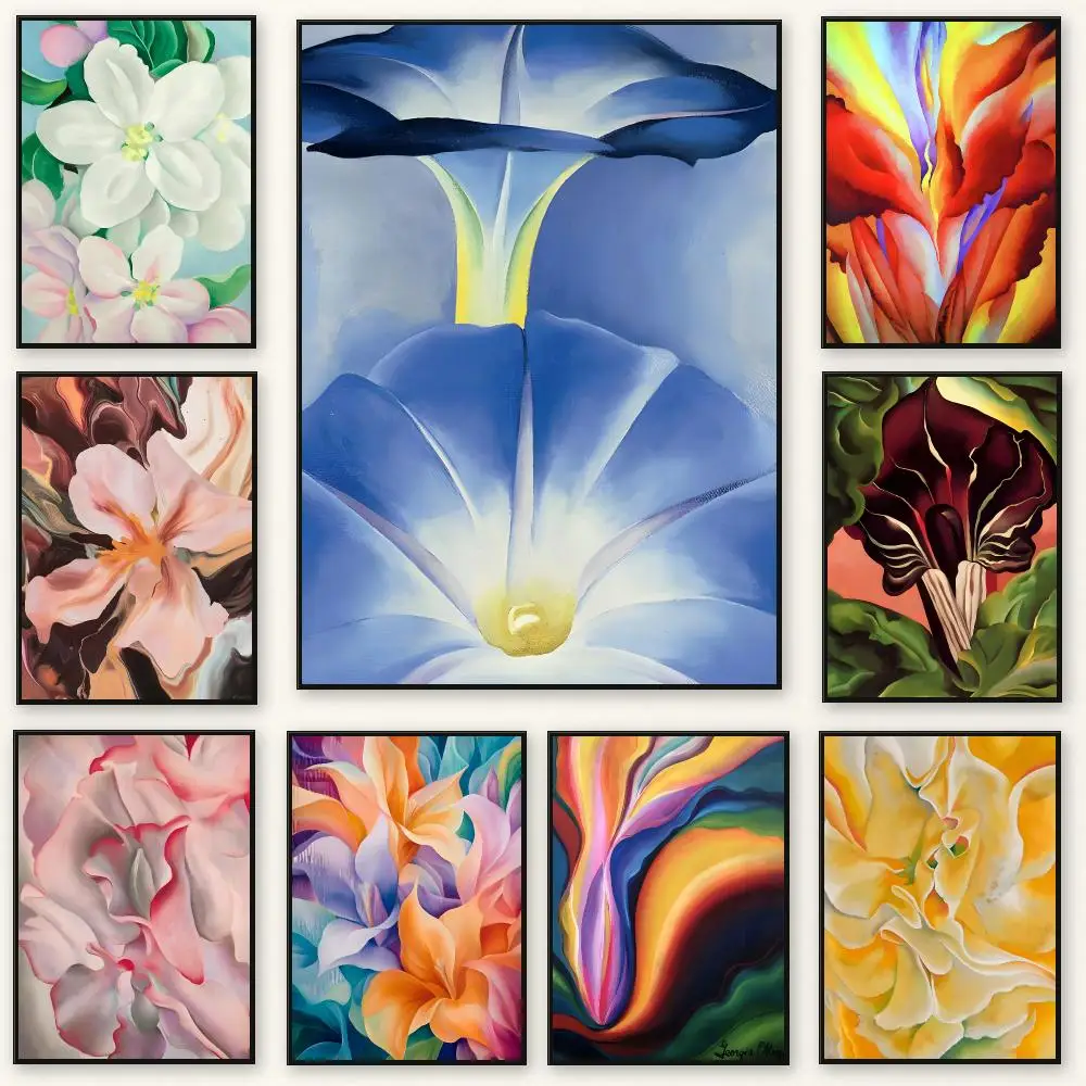 Georgia O'Keeffe Poster Frameless Peel-and-Stick Removable Wall Art Print